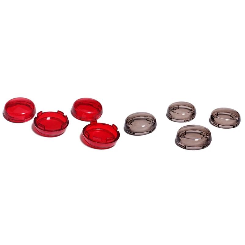 8Pcs For Turn ȣ ǥñ Sportster 1200   Ŀ Dyna Softail Fatboy Tea Black & Red